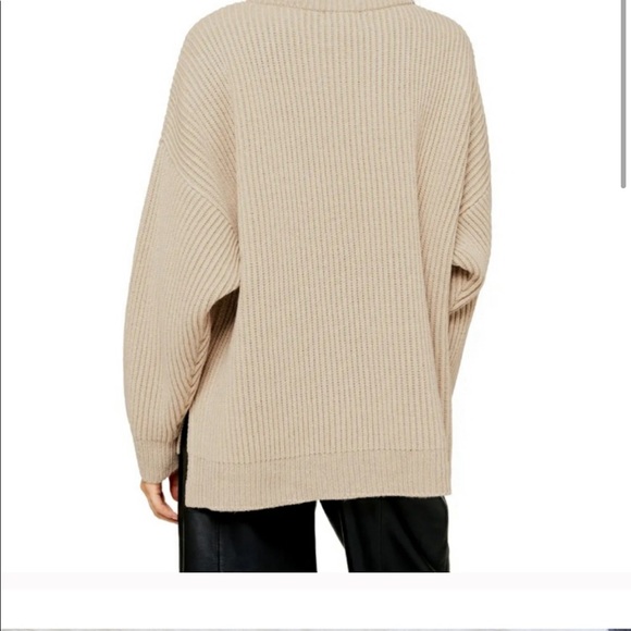 Beige sweater mock neck - Picture 3 of 4